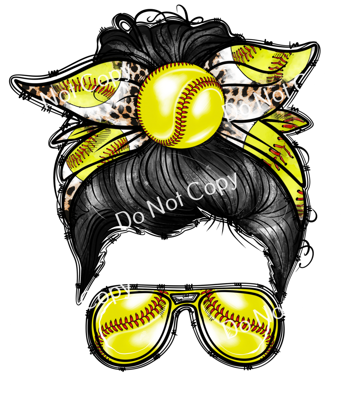 ColorSplash Ultra | Softball Mom Messy Bun