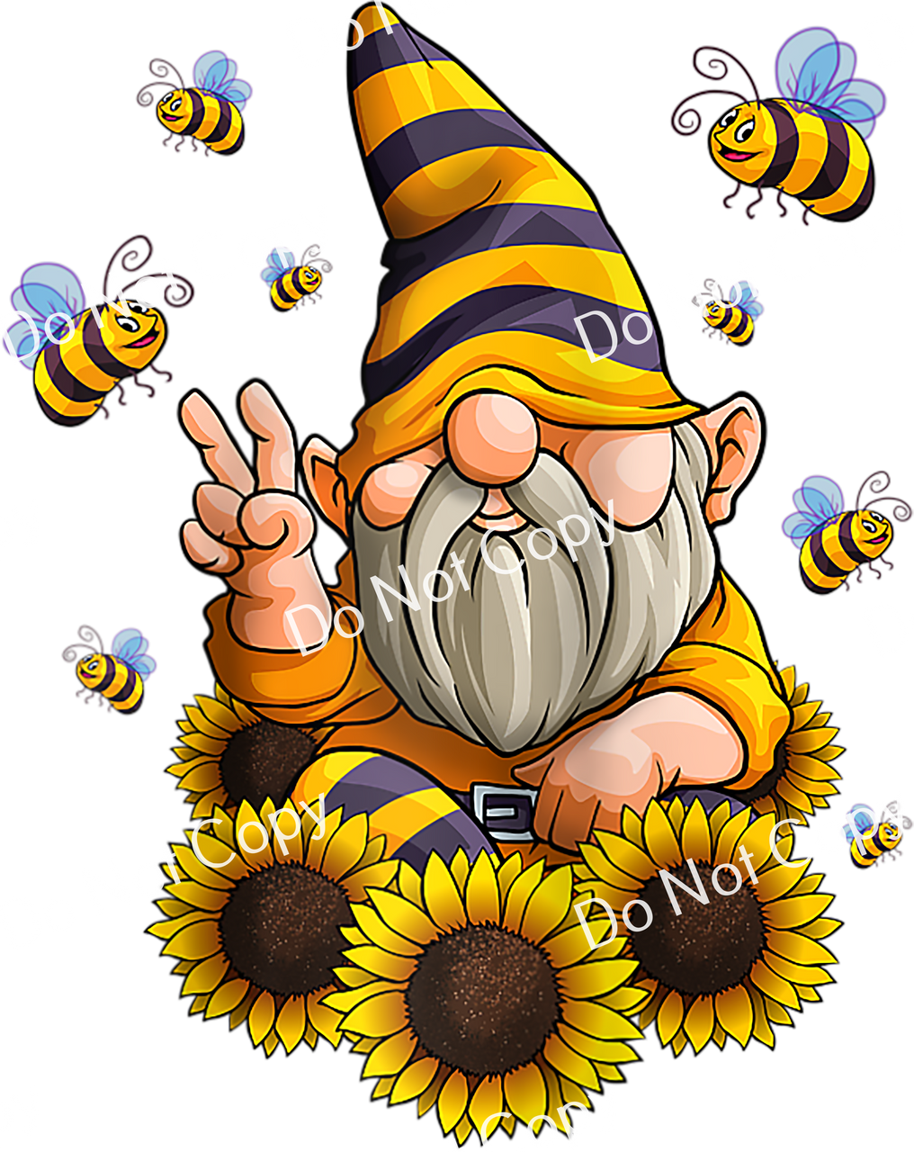 ColorSplash Ultra Transfers | Gnome Bee Sunflower