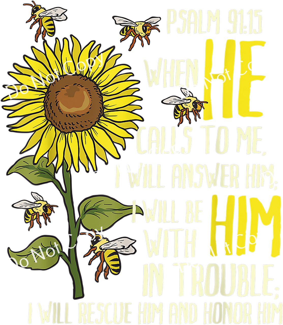 ColorSplash Ultra Transfers | Religion Sunflower with Bees