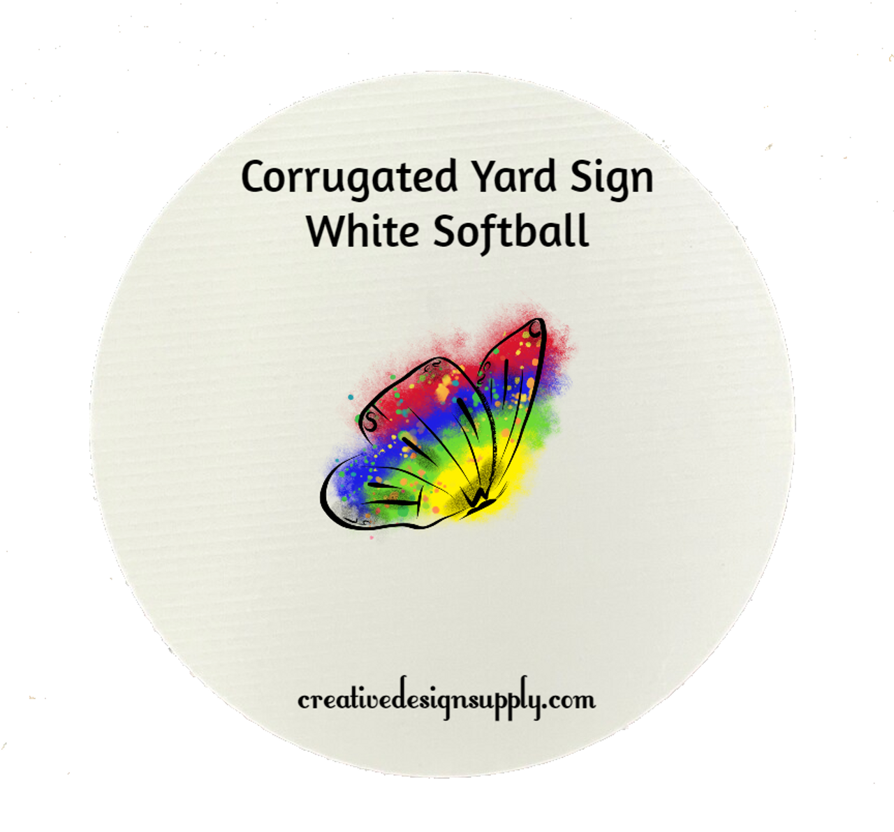 Corrugated Yard Signs | White Corrugated Softball