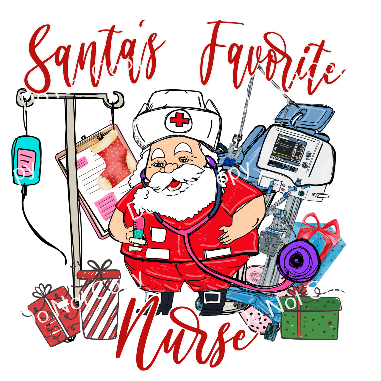 Santa's Favorite PACU Nurse Graphic by CraftartSVG · Creative Fabrica