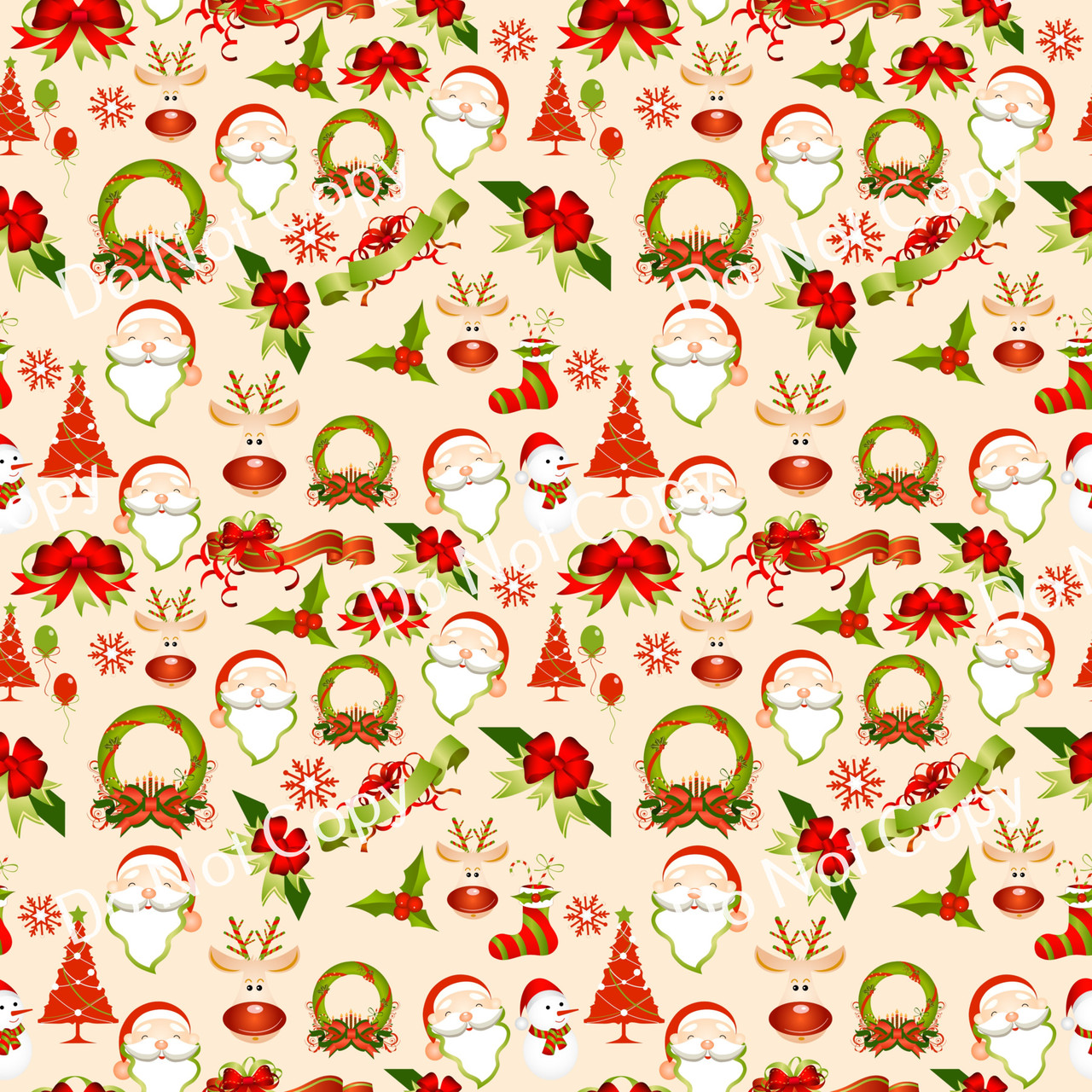 Printed Pattern Vinyl | CF Christmas Watercolor 1