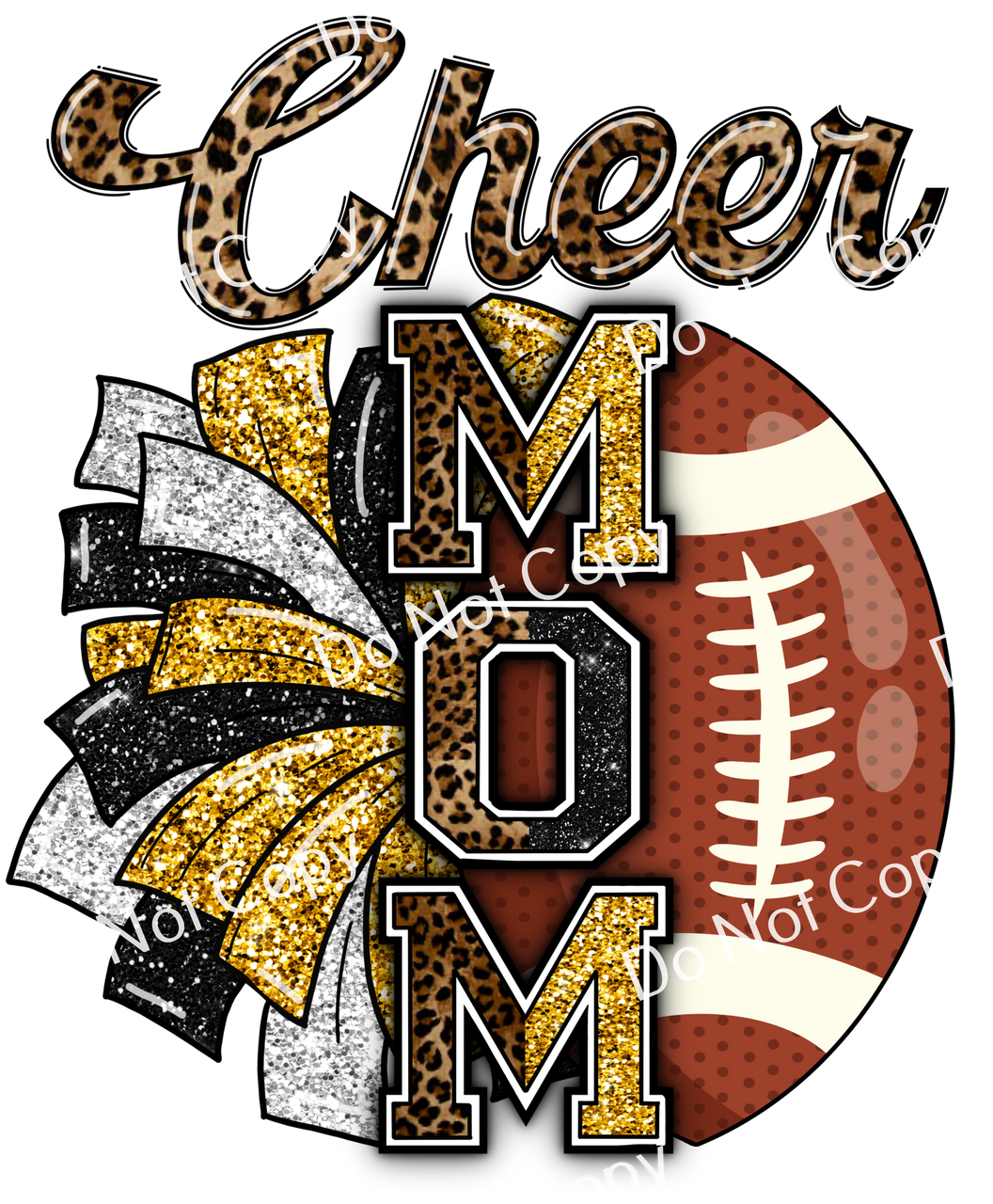 Colorsplash Ultra Cheer Mom Black And Gold Cf 