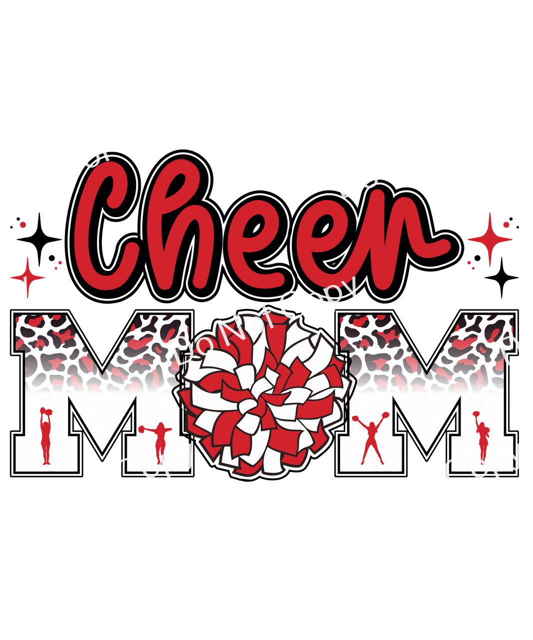 ColorSplash Ultra | Cheer Mom Red and White CF