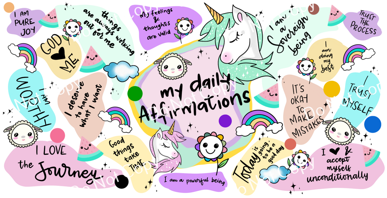 Daily Affirmation Sticker sheets - Deserved Happiness