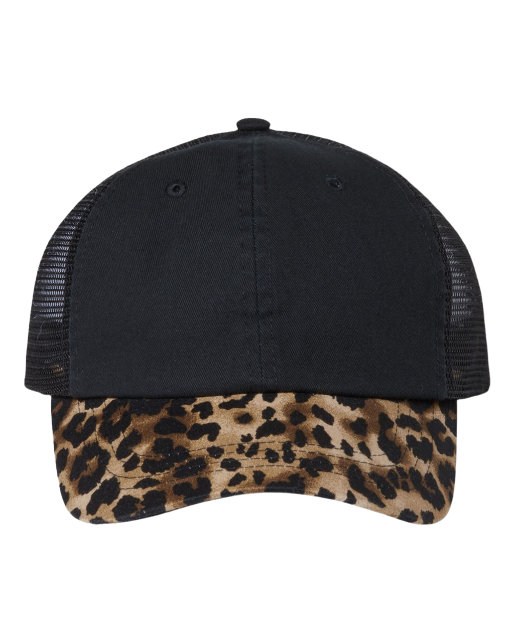 Mega Cap - Leopard Fashion Trucker Cap | Black/Brown