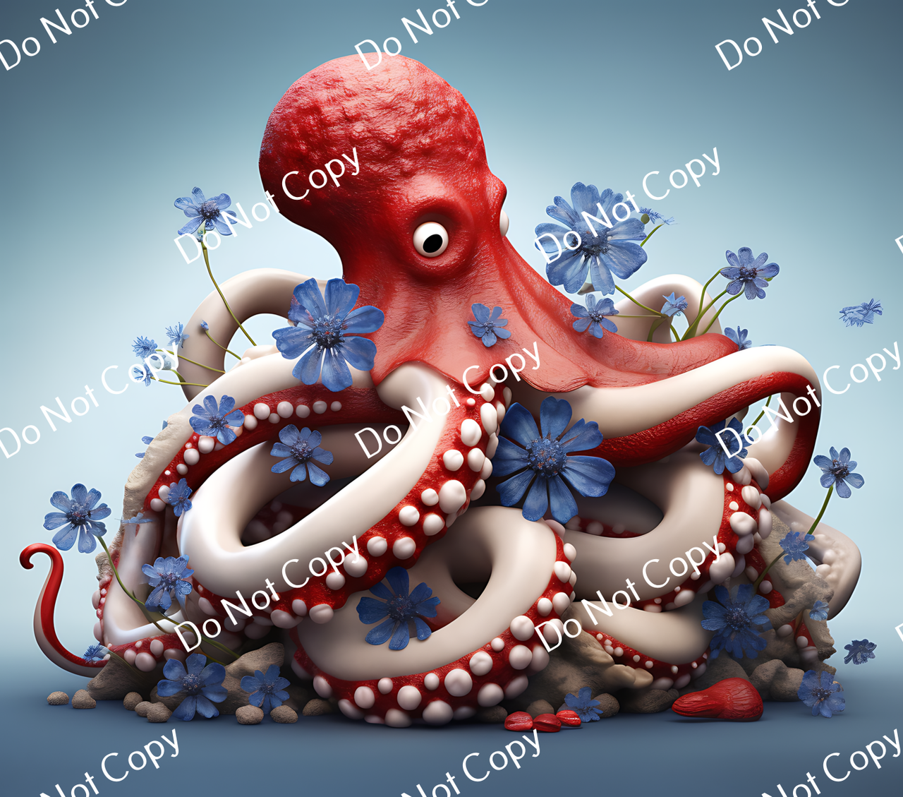 ColorSplash Ultra Tumbler Wraps| 3D Patriotic Octopus CF 1