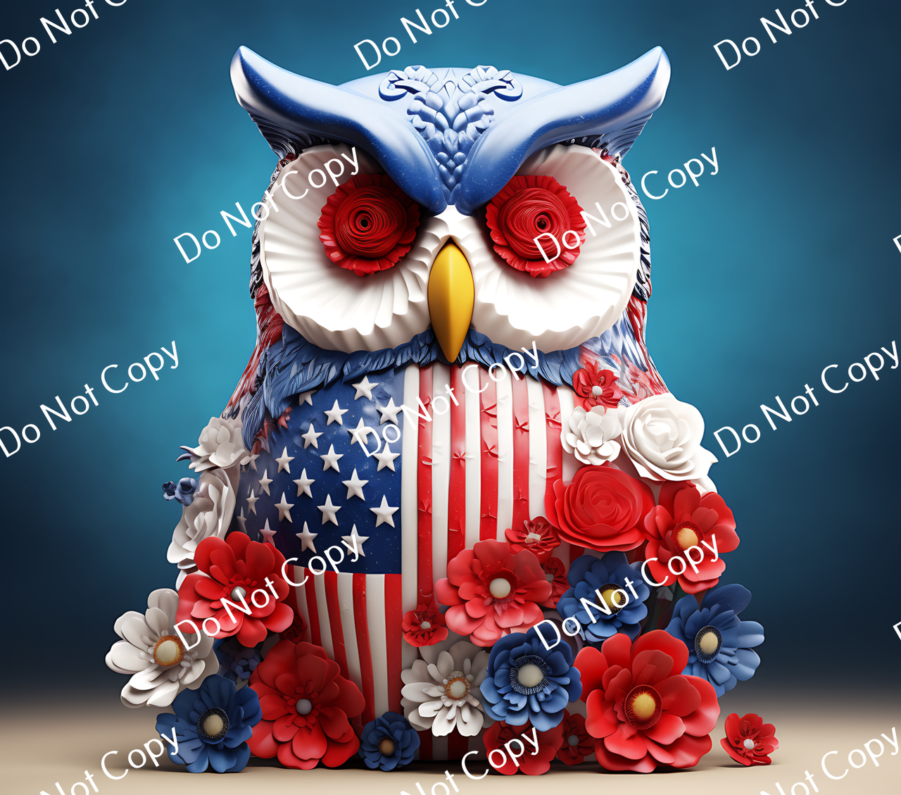 ColorSplash Ultra Tumbler Wraps| Patriotic Owl CF 2