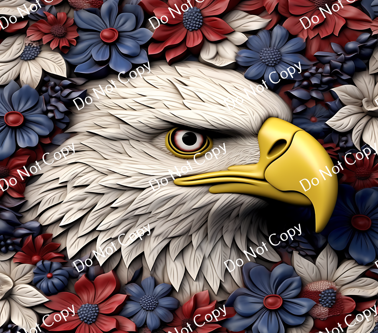 ColorSplash Ultra Tumbler Wraps| 3D Patriotic Eagle CF 19