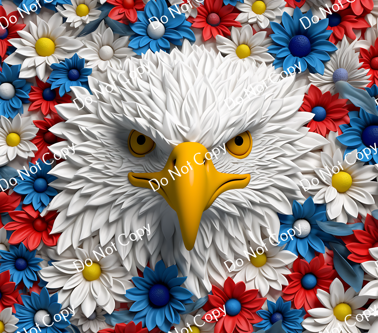 ColorSplash Ultra Tumbler Wraps| 3D Patriotic Eagle CF