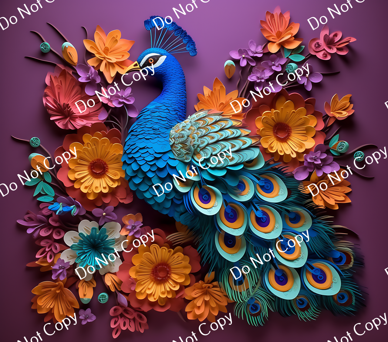 ColorSplash Ultra Tumbler Wraps| 3D Peacock CF 10