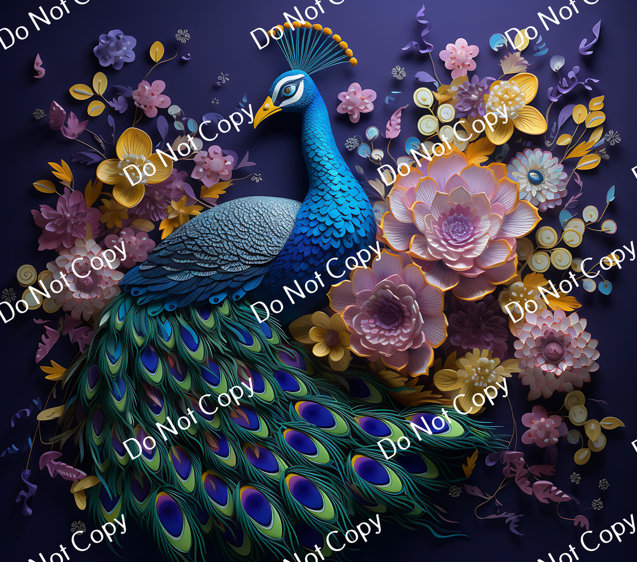 ColorSplash Ultra Tumbler Wraps| 3D Peacock CF 4