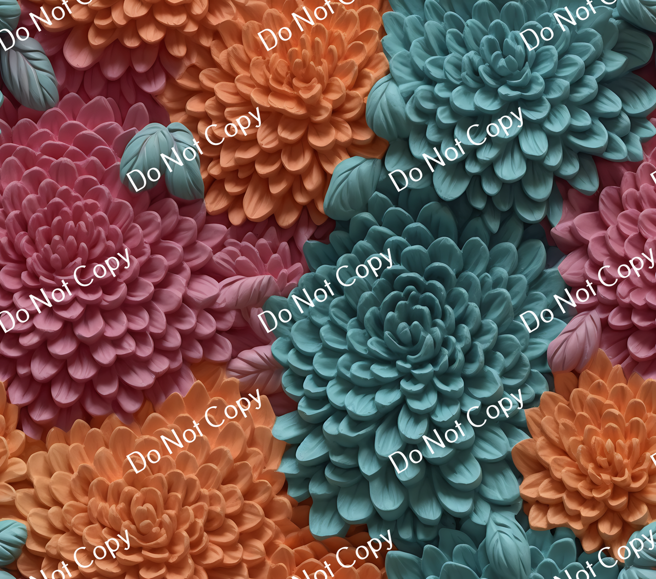 ColorSplash Ultra Tumbler Wraps| 3D Chrysanthemum CF 4