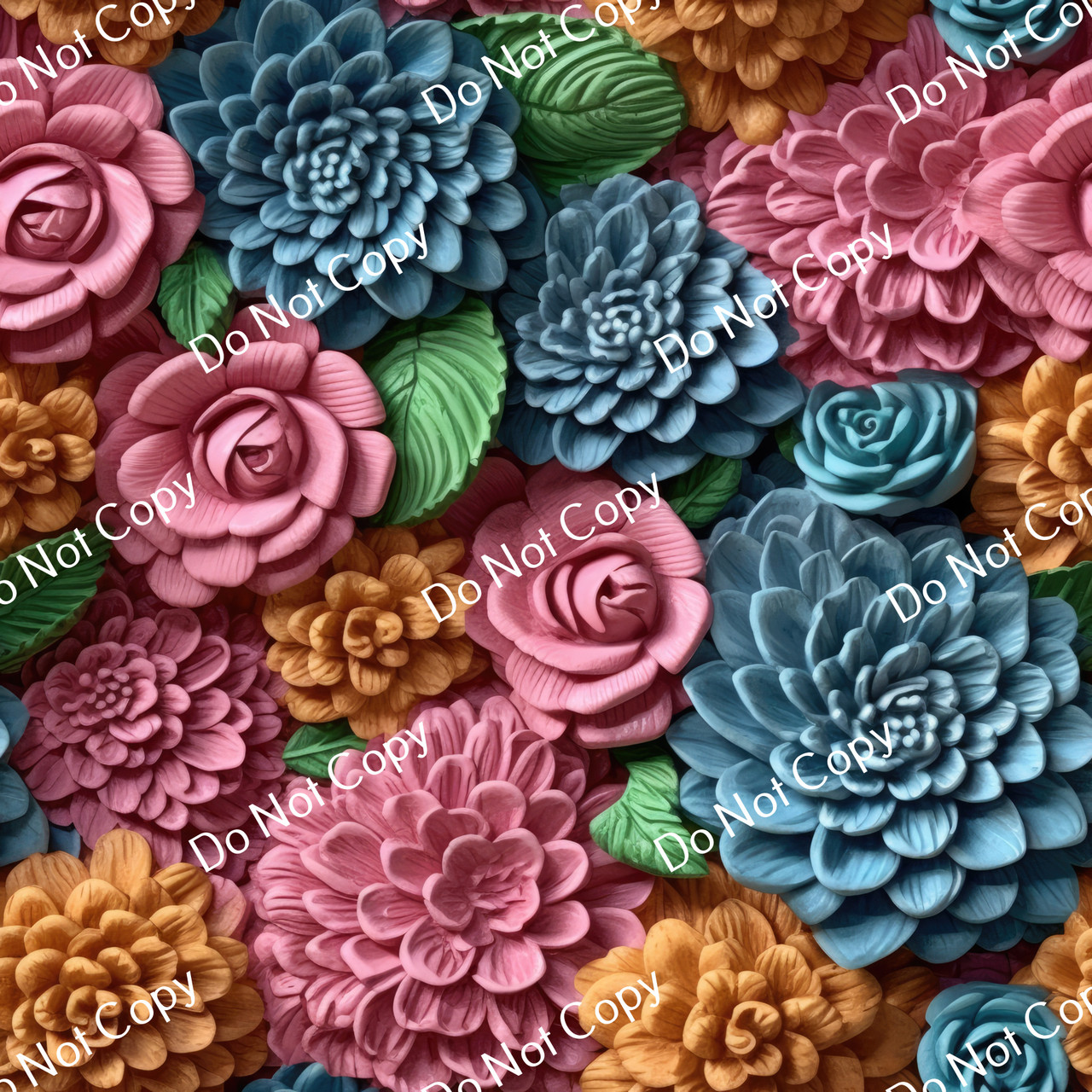 Printed Pattern Vinyl | 3D Floral Sculptures 8