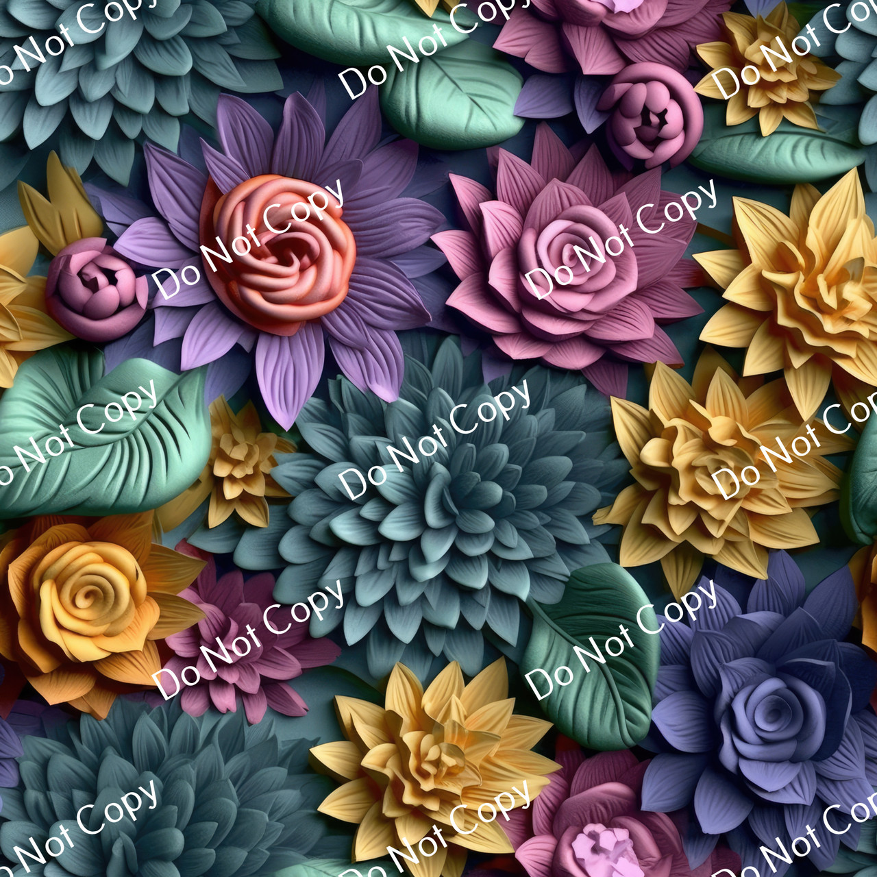 Printed Pattern Vinyl | 3D Floral Sculptures 4