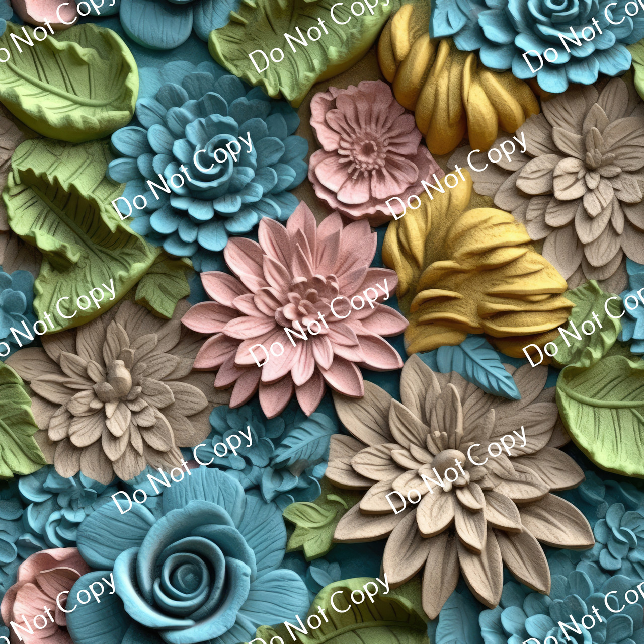 Printed Pattern Vinyl | 3D Floral Sculptures 2