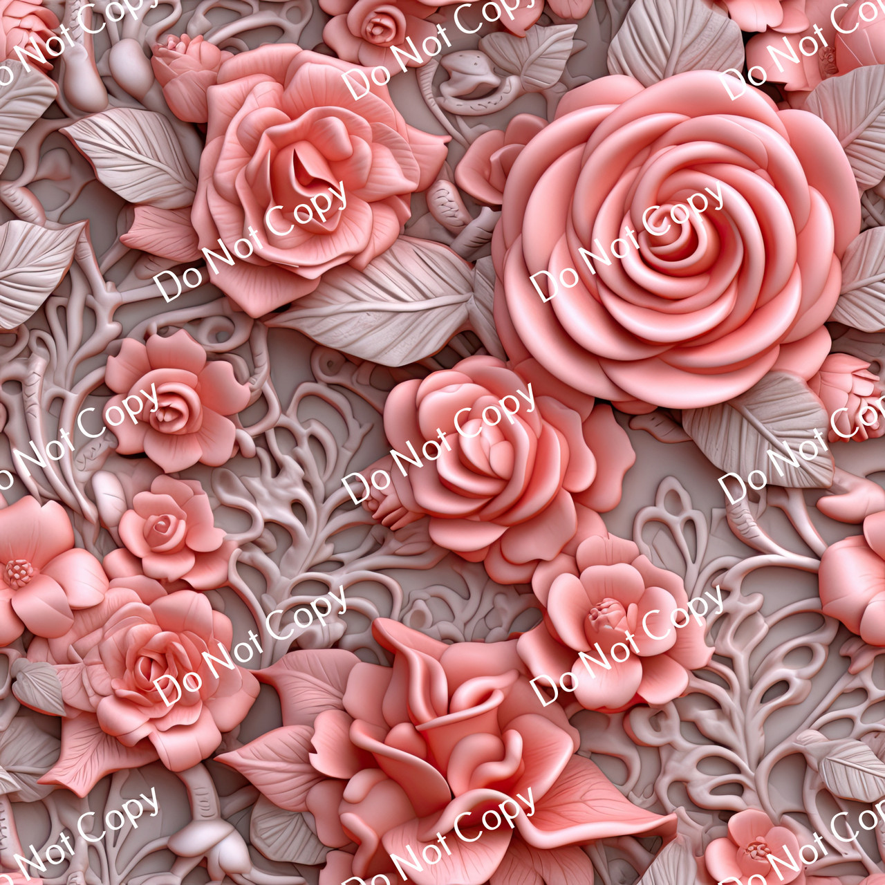 Printed Pattern - Roses Flower pattern - Heat Transfer Vinyl