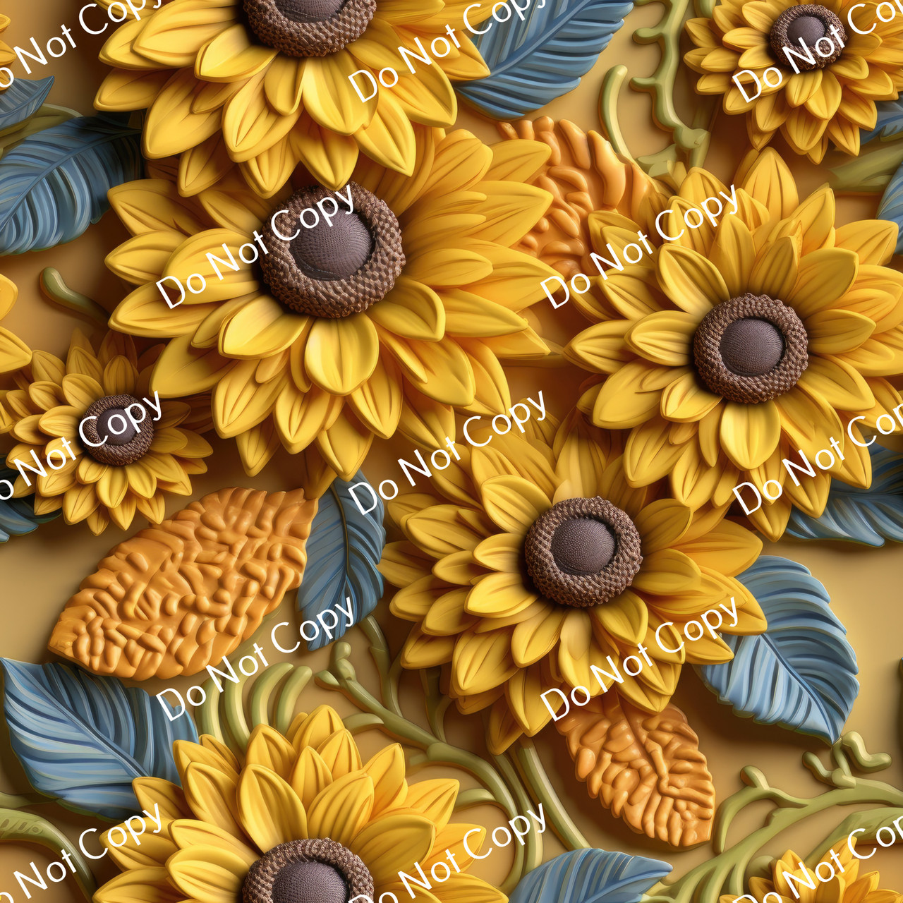 Printed Pattern Vinyl | 3D Sunflowers 16