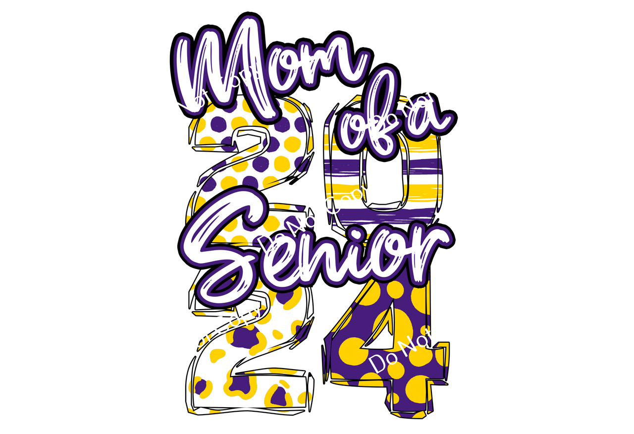 ColorSplash Ultra | Purple n Yellow Mom of Senior 2024 SDS