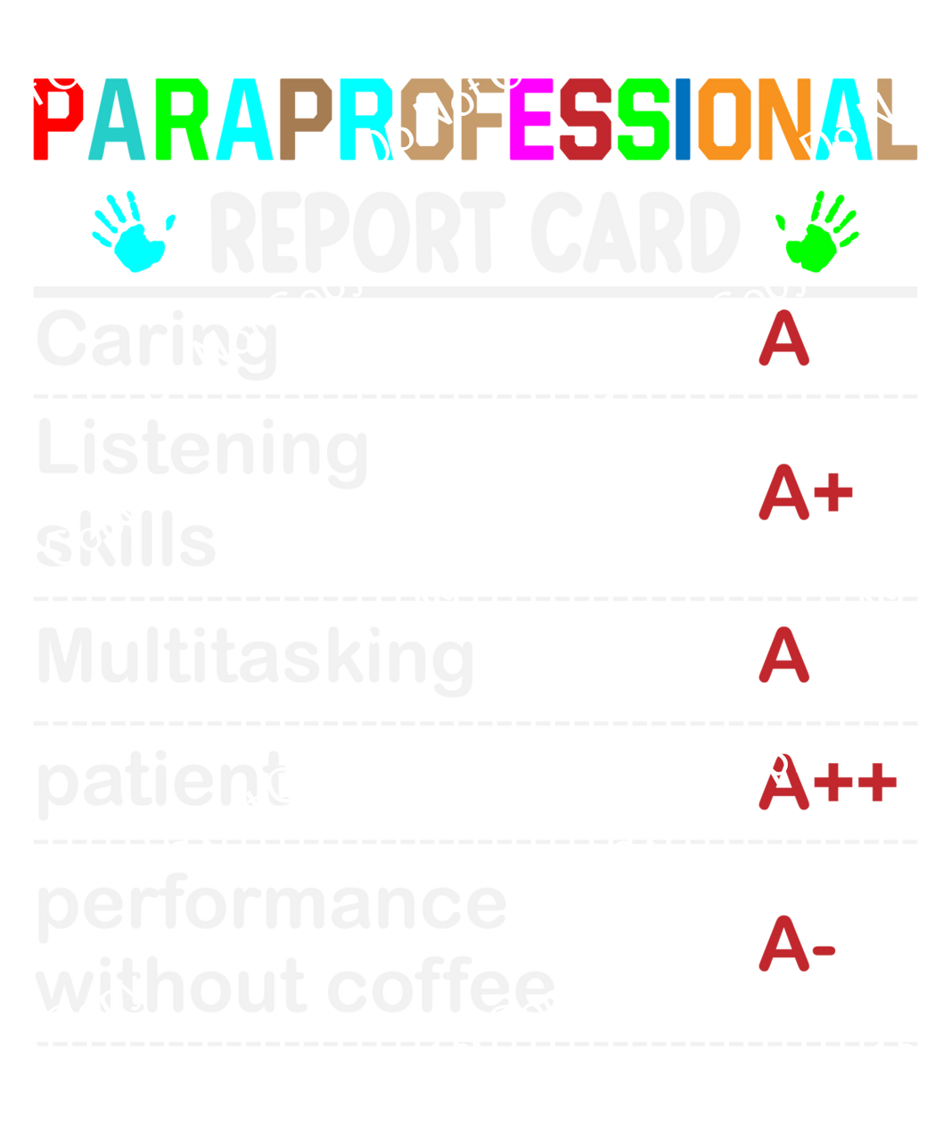 ColorSplash Ultra | Paraprofessional Report Card CF