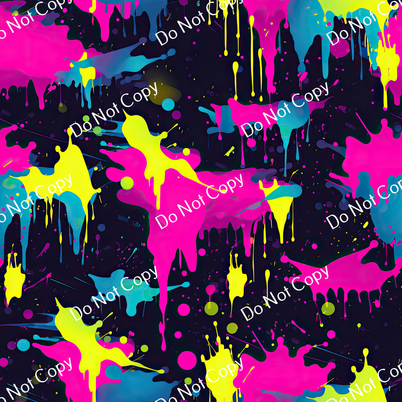 Pretty Printed Vinyl | Neon Paint Splash CF 7