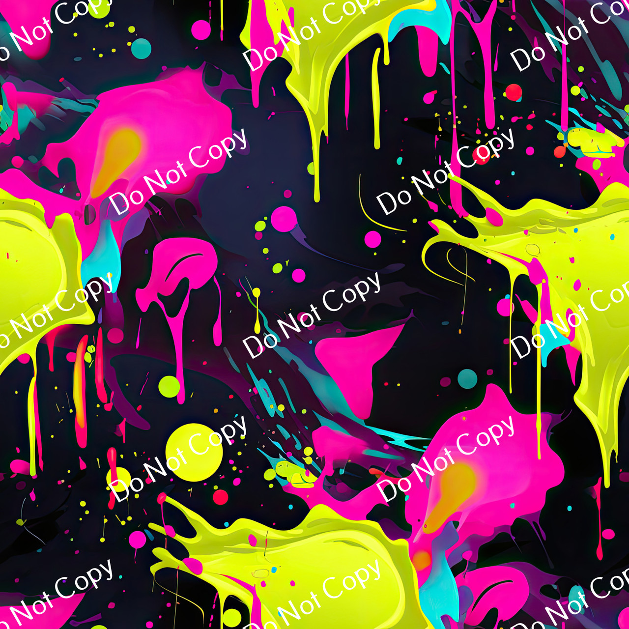 Pretty Printed Vinyl | Neon Paint Splash CF 2