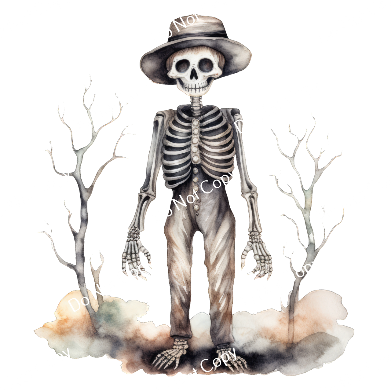 ColorSplash Ultra | Watercolor Halloween Skeletons 24