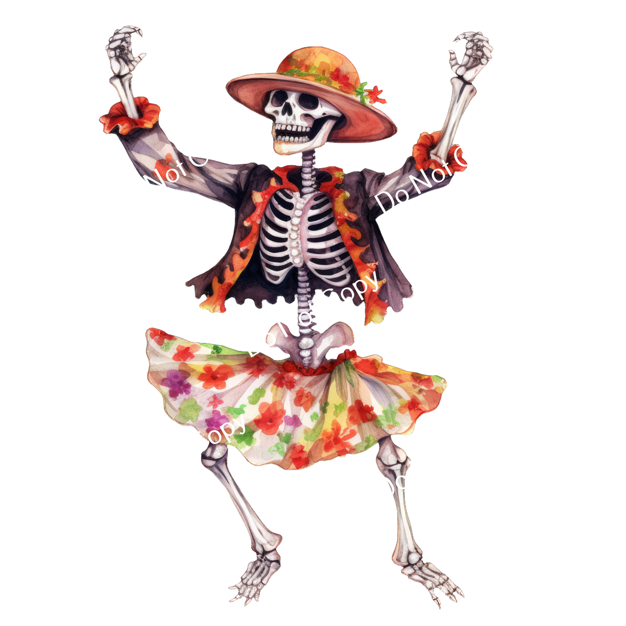 ColorSplash Ultra | Watercolor Halloween Skeletons 12