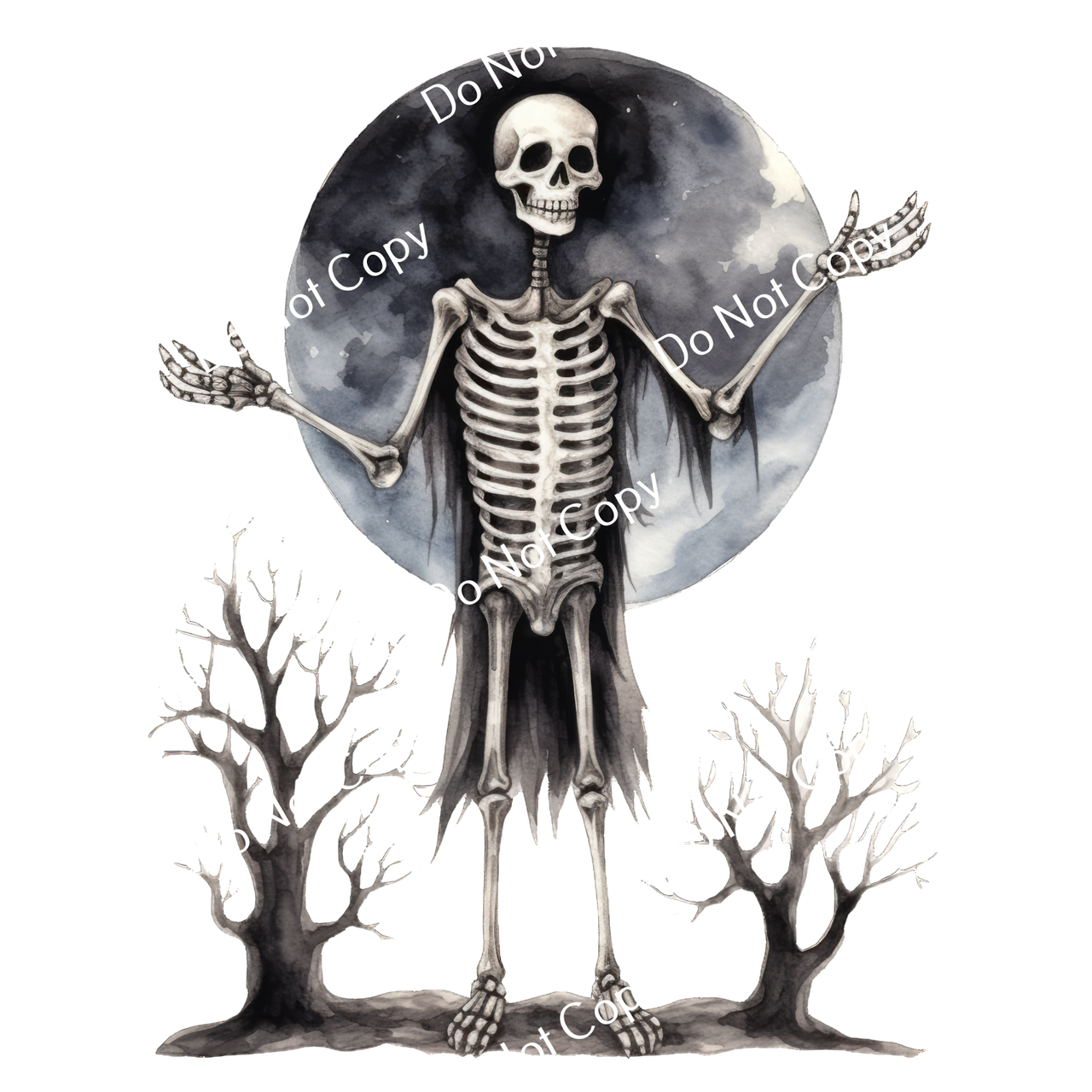ColorSplash Ultra | Watercolor Halloween Skeletons 4