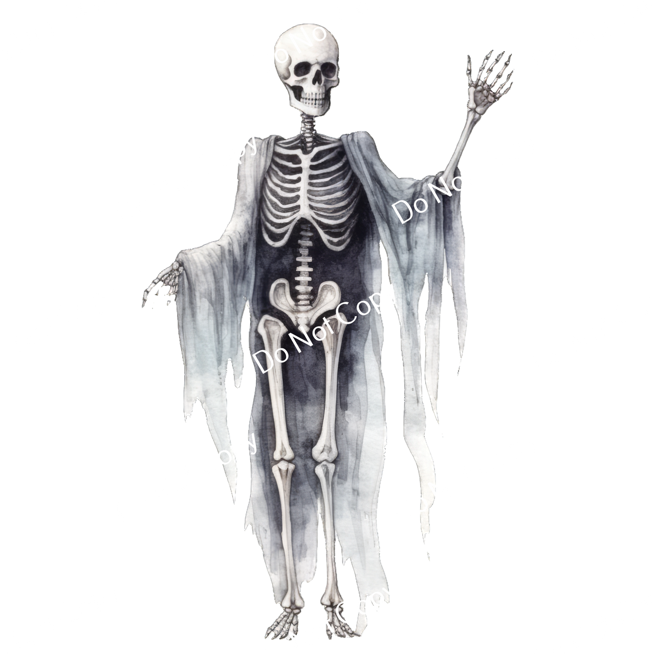 ColorSplash Ultra | Watercolor Halloween Skeletons 1