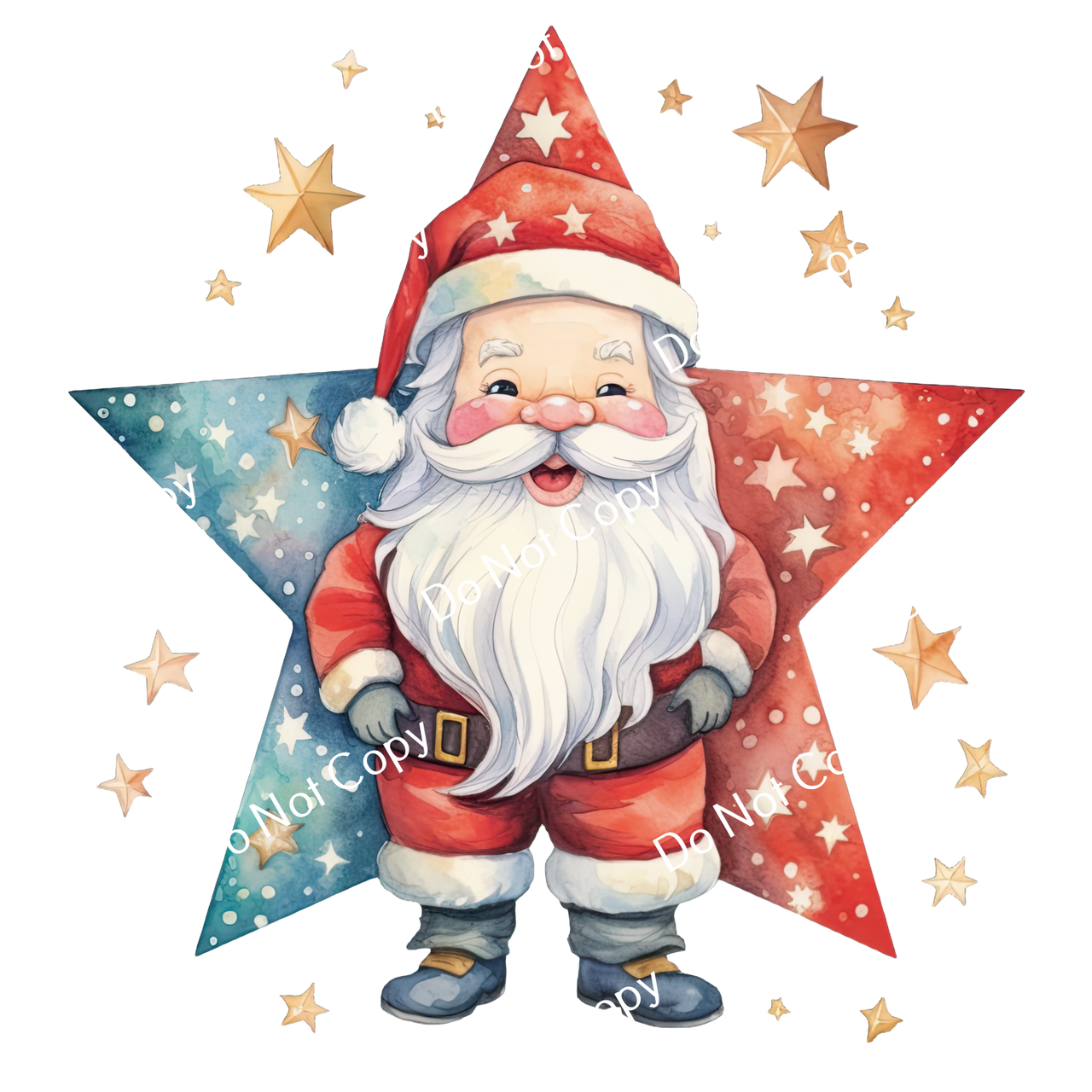 ColorSplash Ultra | Watercolor Santa Claus 1