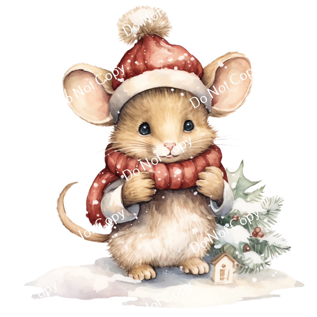 ColorSplash Ultra | Watercolor Christmas Mice 11