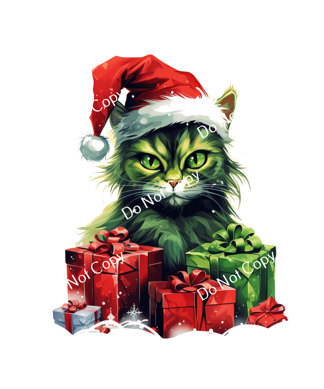 ColorSplash Ultra | Green Christmas Cats CF 8