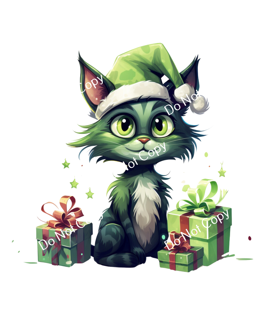 ColorSplash Ultra | Green Christmas Cats CF 1