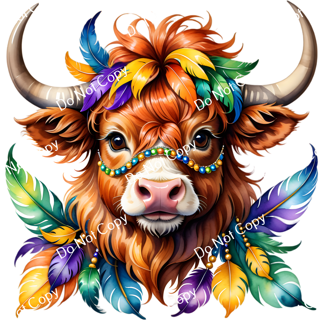 ColorSplash Ultra | Mardi Gras Highland Cow CF 13