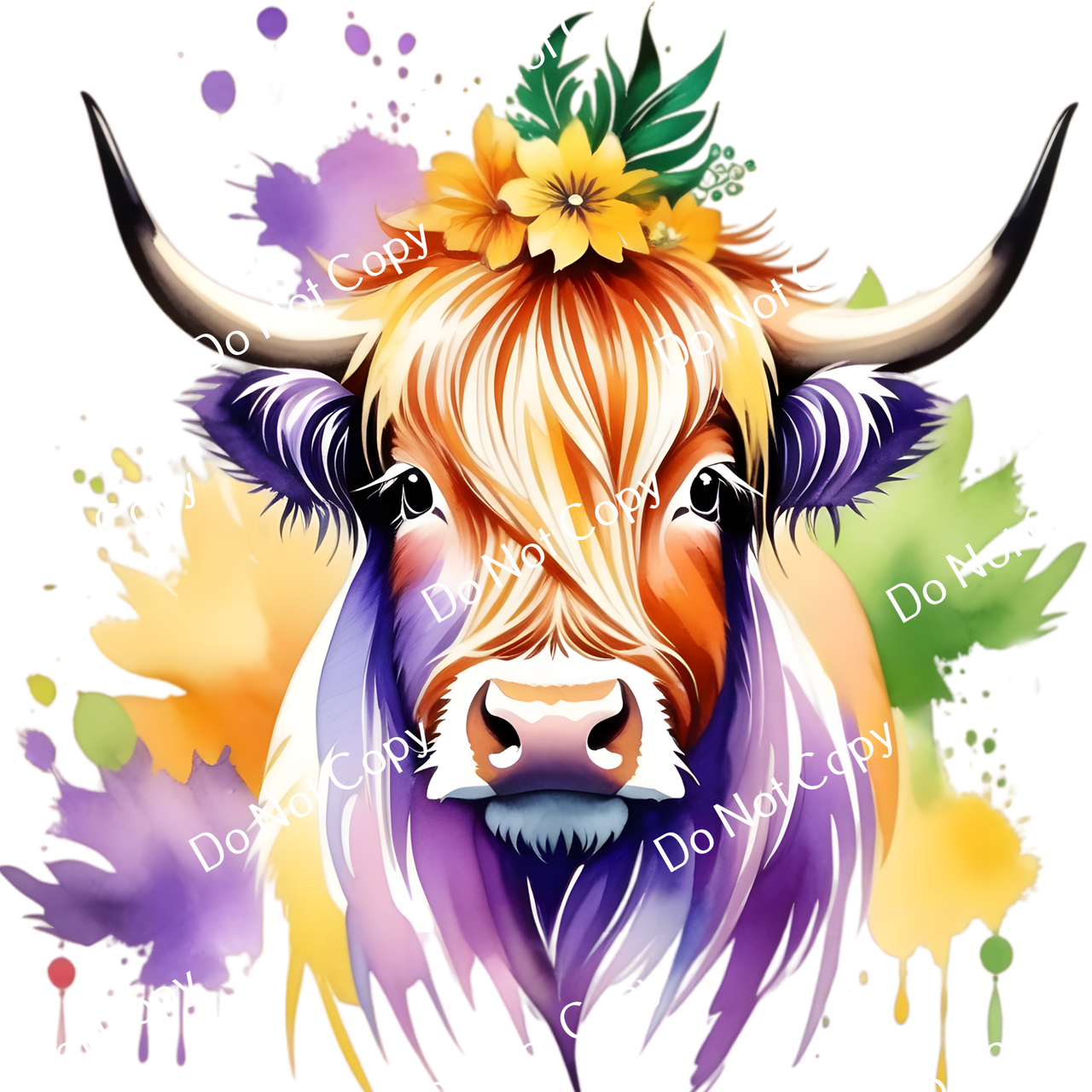 ColorSplash Ultra | Mardi Gras Highland Cow CF 4