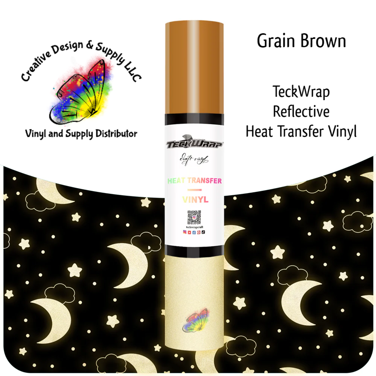 Teckwrap Reflective HTV | Grain Brown