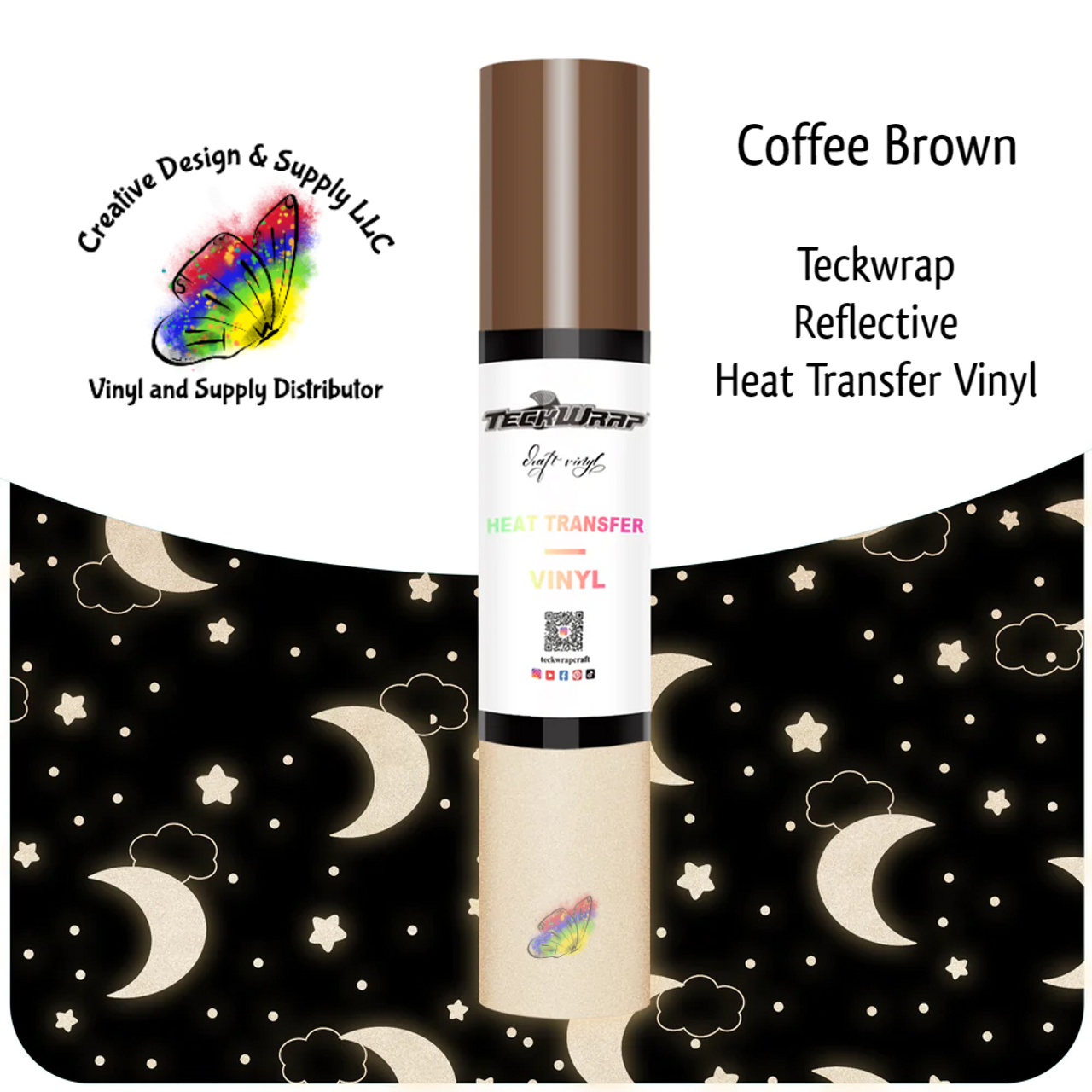 Teckwrap Reflective HTV | Coffee Brown