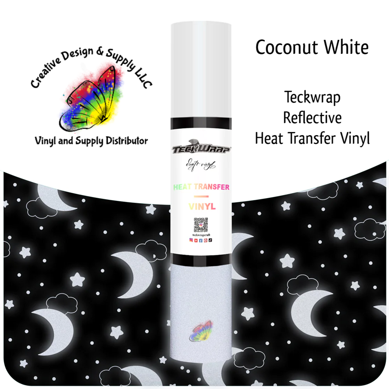 Teckwrap Reflective HTV | Coconut White