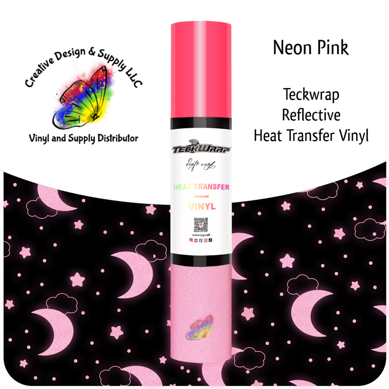 Teckwrap Reflective HTV | Neon Pink