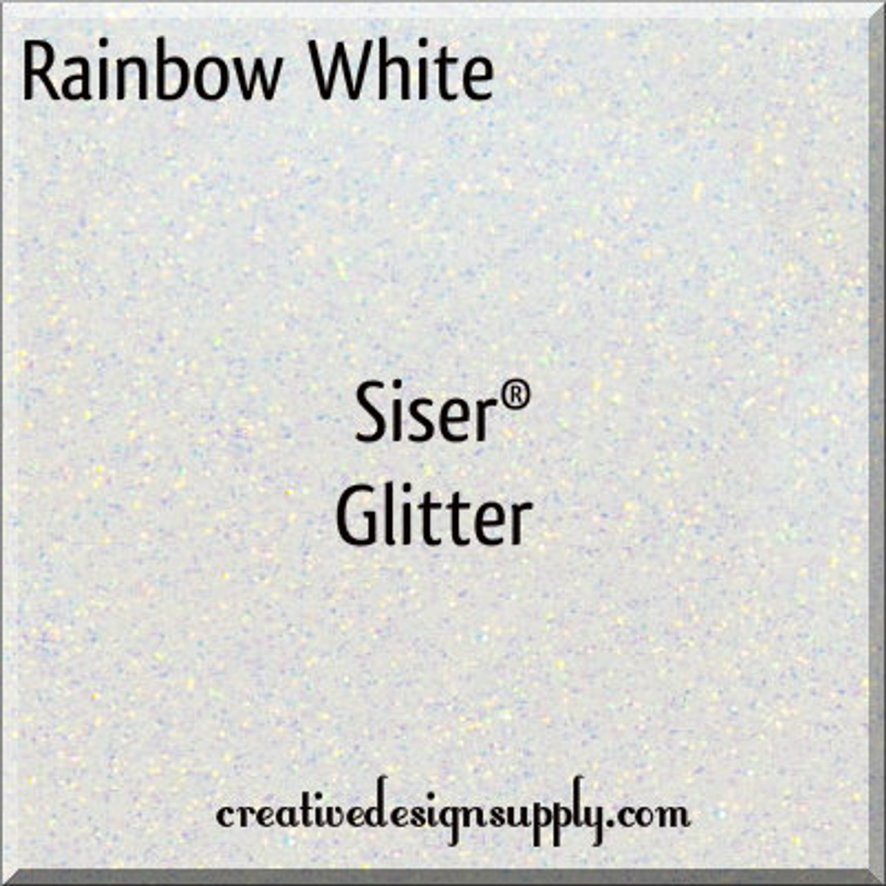 Siser Glitter HTV 20 x 12 Sheet - Iron on Heat Transfer Vinyl (White)