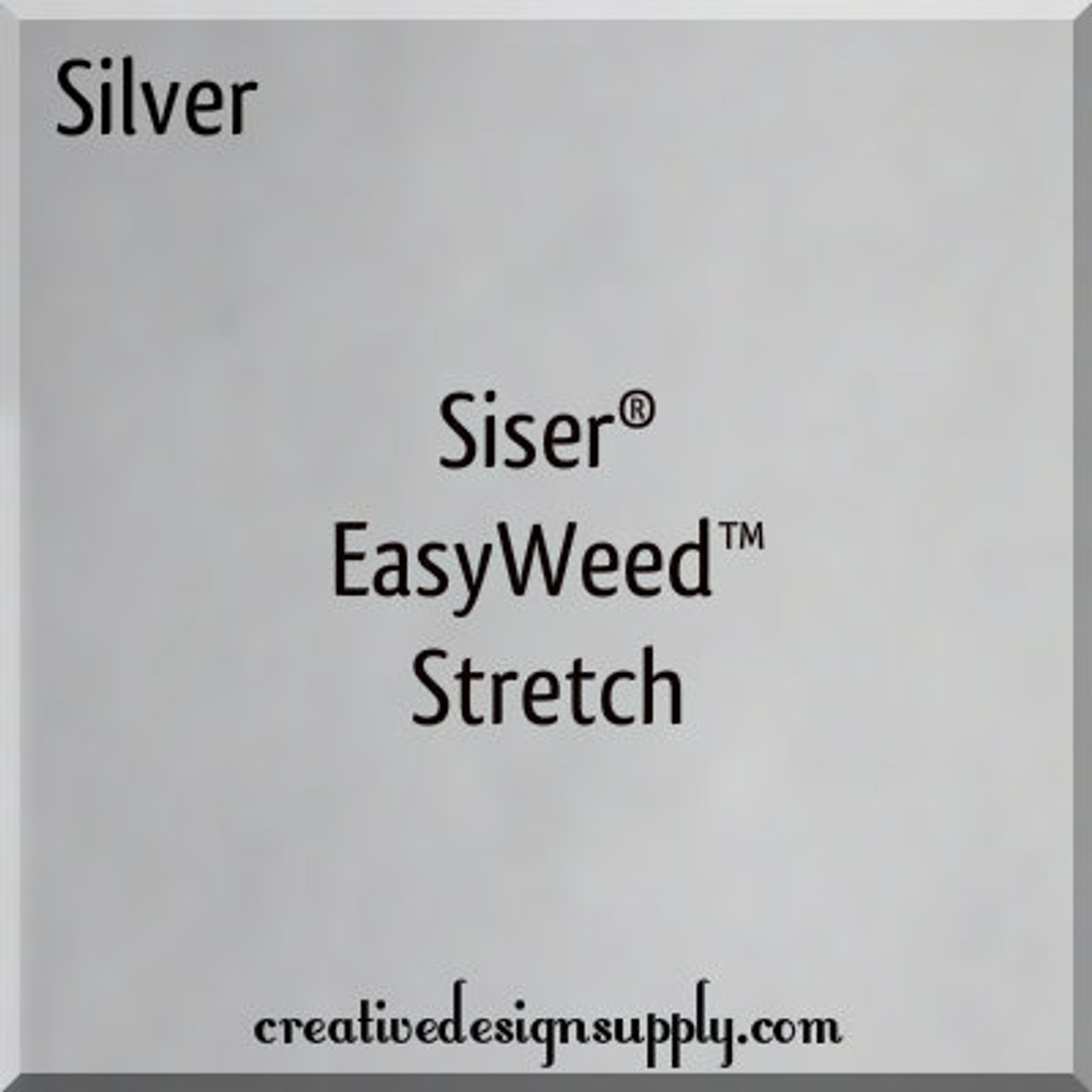 Silver Siser EasyWeed Stretch Heat Transfer Vinyl (HTV)