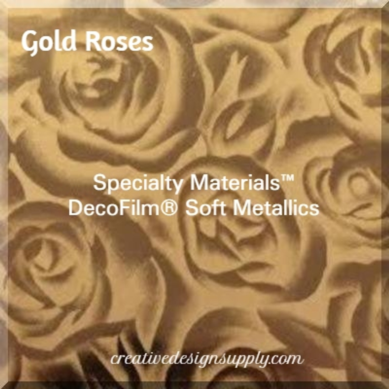 DecoFilm® Soft Metallics Gold Roses