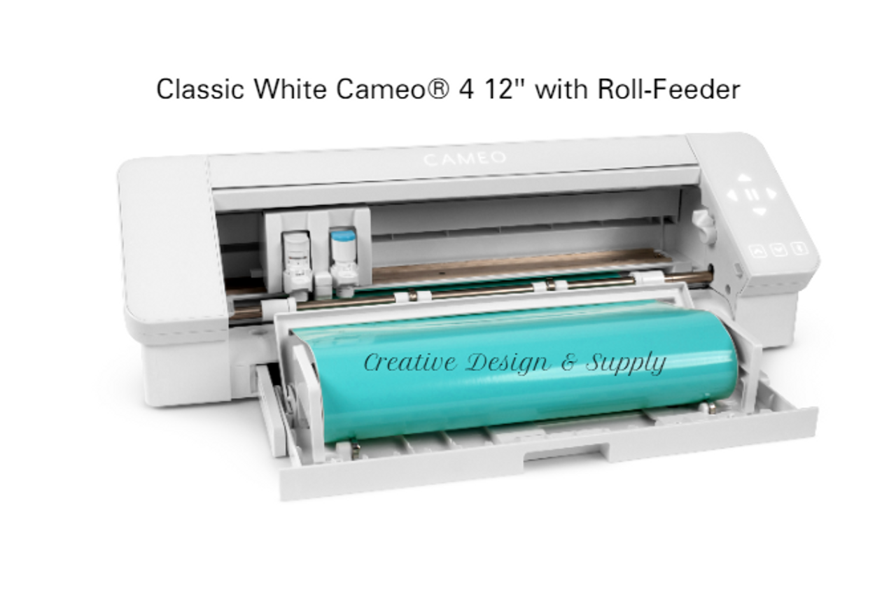 Silhouette White Cameo 4 PLUS - 15 w/ Autoblade, Mat, Roll Feeder