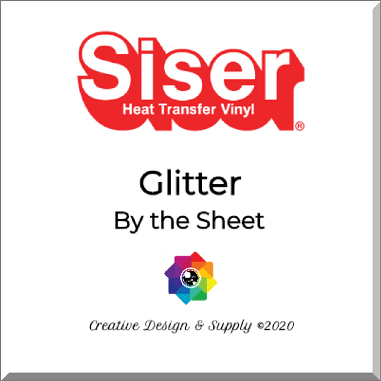 Siser Glitter Heat Transfer Vinyl - White HTV