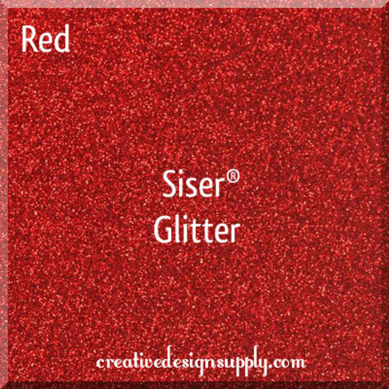 12 Red Siser Glitter Heat Transfer Vinyl (HTV)