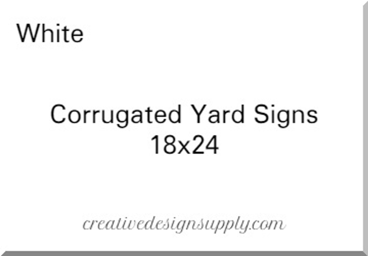 CDS Blanks Corrugated Yard Sign | White