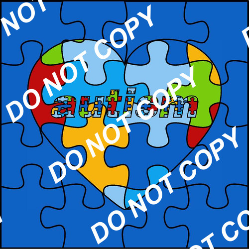 CDS Printed Pattern Vinyl | Autism Awareness Puzzle 7