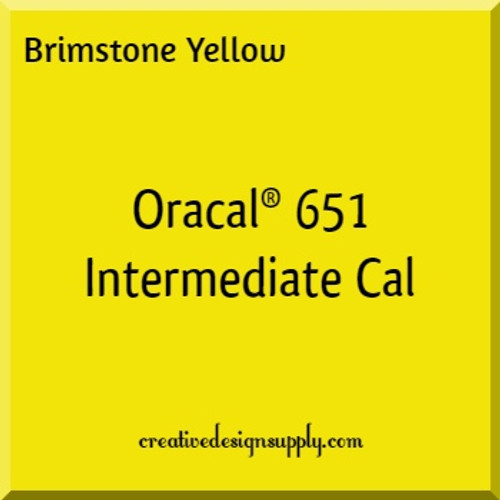 Oracal® 651 Intermediate Cal | Brimstone Yellow