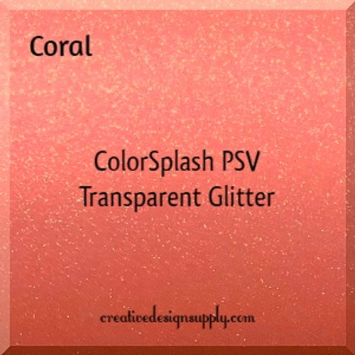 ColorSplash PSV Transparent Glitter | Coral